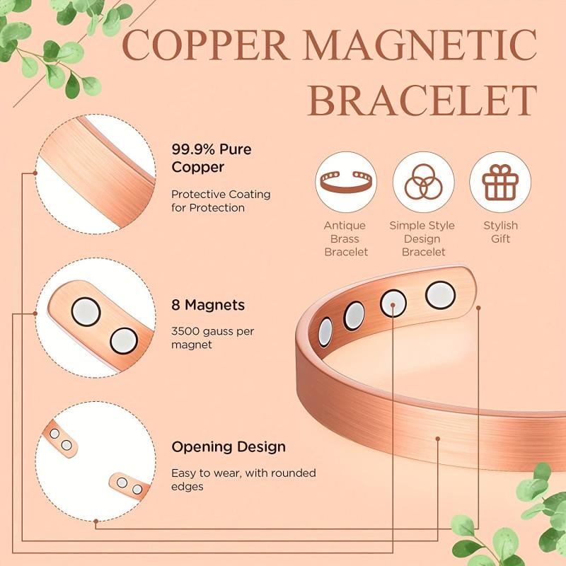 Hand Forged 100 Copper Bracelet for Joint Pain Relief