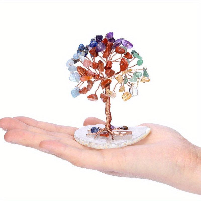 Natural Crystal Tree Enhance Health & Luck Chakra Energy Gift