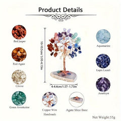 Natural Crystal Tree Enhance Health & Luck Chakra Energy Gift