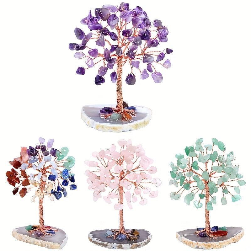 Natural Crystal Tree Enhance Health & Luck Chakra Energy Gift