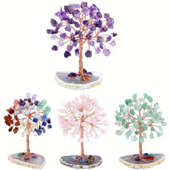 Natural Crystal Tree Enhance Health & Luck Chakra Energy Gift
