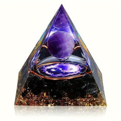 Orgone Pyramid Purple Crystal Ball Energy Generator