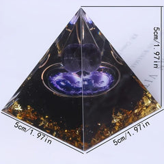 Orgone Pyramid Purple Crystal Ball Energy Generator