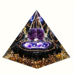 Orgone Pyramid Purple Crystal Ball Energy Generator