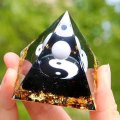 Orgone Pyramid Purple Crystal Ball Energy Generator