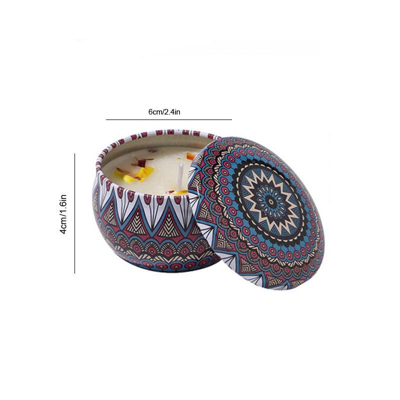 Fragrant Dry Flower Candle in Iron Can Home Decor