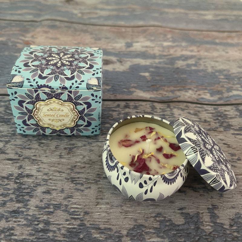Fragrant Dry Flower Candle in Iron Can Home Decor