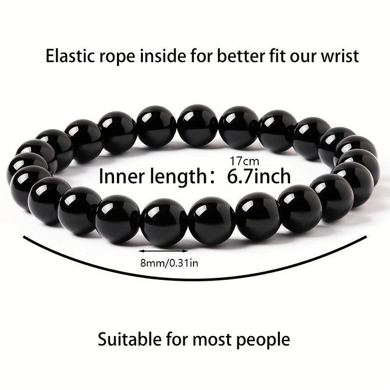 Natural 8MM Crystal Stone Beaded Bracelet
