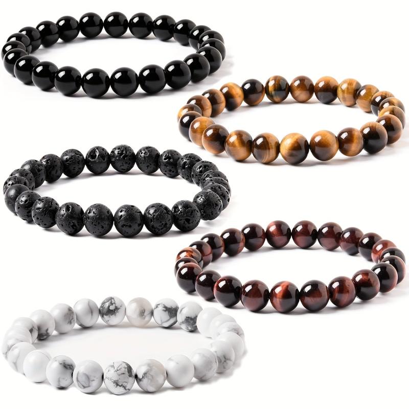 Natural 8MM Crystal Stone Beaded Bracelet