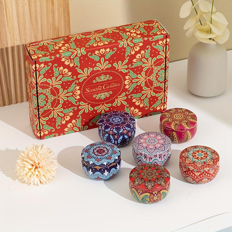 6pcs Scented Candles For Women Gift Set Natural Soy Wax 2.2oz
