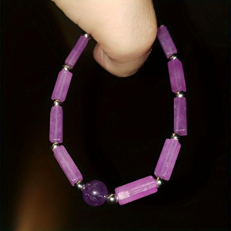 Natural Amethyst Bracelet for Yoga - Christmas Gift for Women