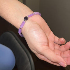 Natural Amethyst Bracelet for Yoga - Christmas Gift for Women