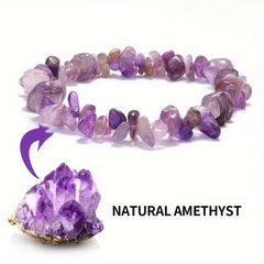 Natural Amethyst Bracelet for Yoga - Christmas Gift for Women