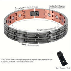Adjustable Pure Copper Magnetic Bracelet for Men