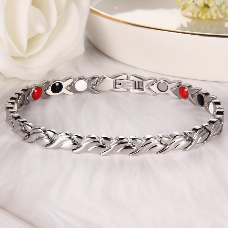 Titanium Steel Magnetic Bracelet for Women with Lymphatic Drainage