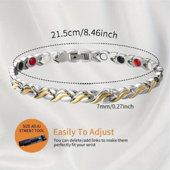 Titanium Steel Magnetic Bracelet for Women with Lymphatic Drainage