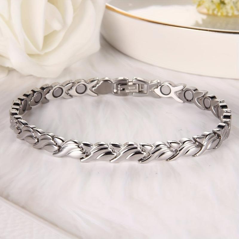 Titanium Steel Magnetic Bracelet for Women with Lymphatic Drainage