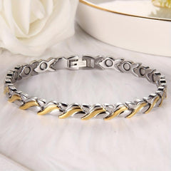 Titanium Steel Magnetic Bracelet for Women with Lymphatic Drainage