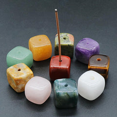 Natural Stone Incense Burner Rack Square DIY Mini Incense Burner