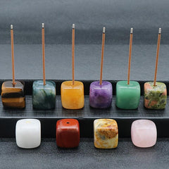 Natural Stone Incense Burner Rack Square DIY Mini Incense Burner