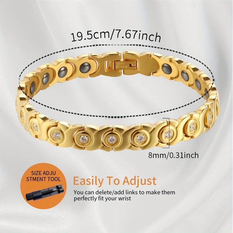 Stylish Titanium Steel Magnetic Bracelet for Women