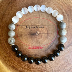 Crystal Bracelet Tourmaline Labradorite 8mm Holiday Gift For Others