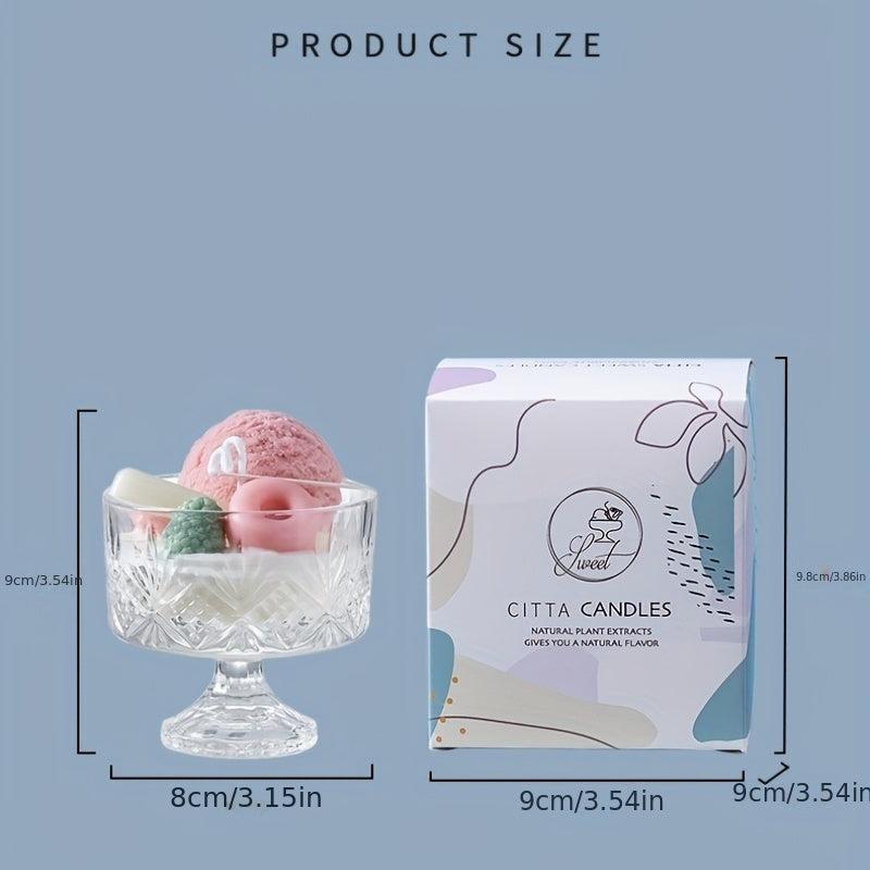 Ice Cream Scented Candle Long Lasting Bedroom Deodorizer Birthday Cake Fragrance