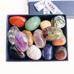 14pcs Natural Chakra Stones Set Large Particle Reiki Crystal Gift Home Decor