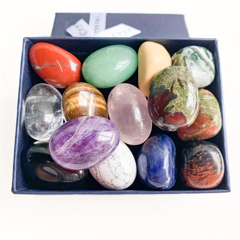 14pcs Natural Chakra Stones Set Large Particle Reiki Crystal Gift Home Decor