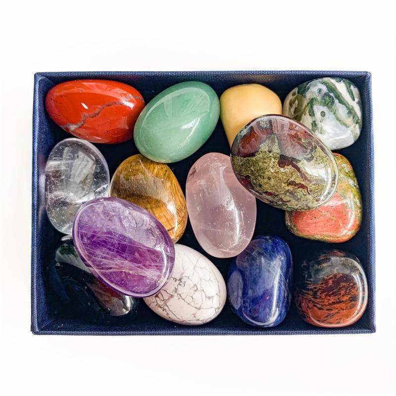 14pcs Natural Chakra Stones Set Large Particle Reiki Crystal Gift Home Decor