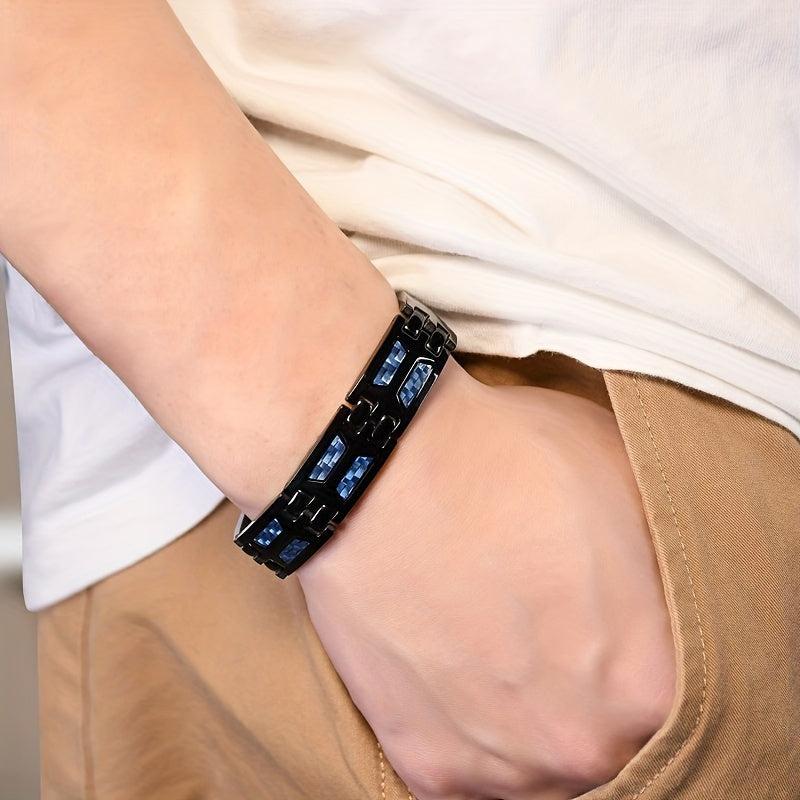 Titanium Magnetic Bracelet for Men with 4 Element Magnets