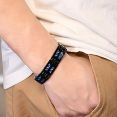 Titanium Magnetic Bracelet for Men with 4 Element Magnets
