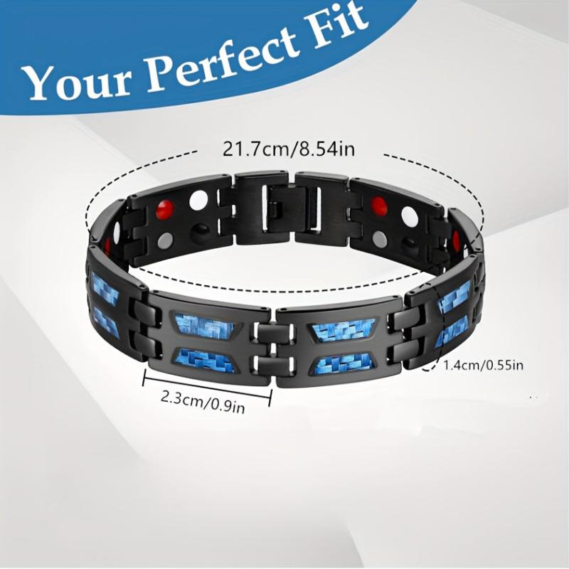 Titanium Magnetic Bracelet for Men with 4 Element Magnets