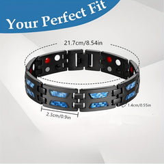 Titanium Magnetic Bracelet for Men with 4 Element Magnets