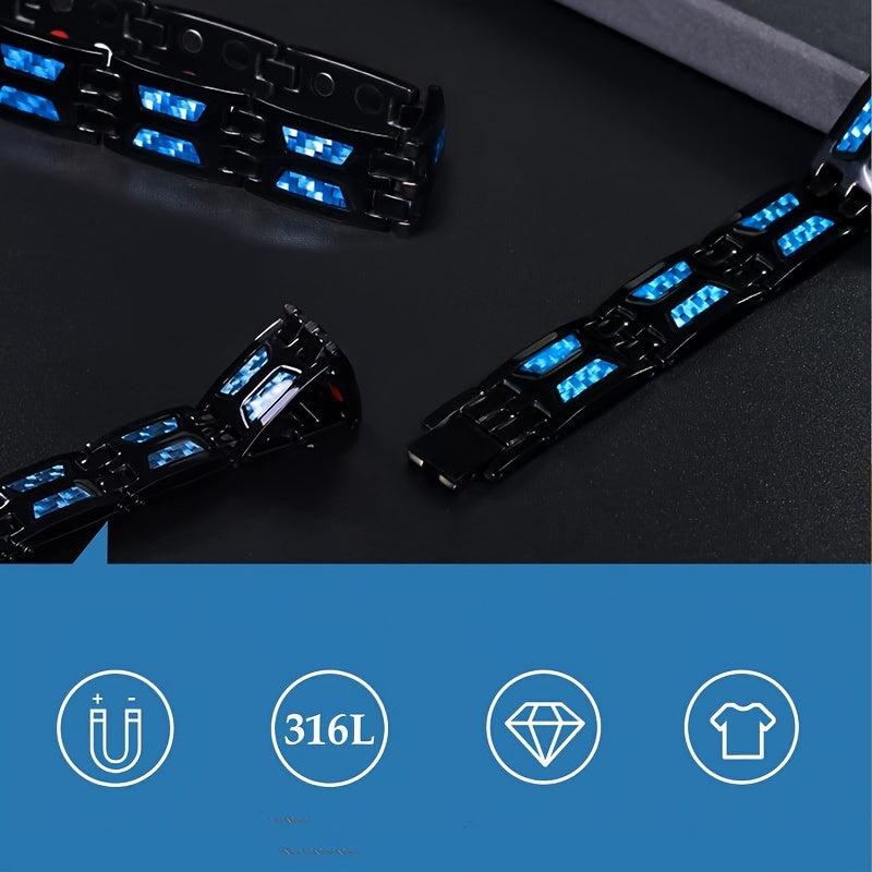 Titanium Magnetic Bracelet for Men with 4 Element Magnets