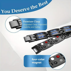 Titanium Magnetic Bracelet for Men with 4 Element Magnets