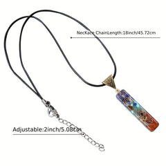 7 Chakra Healing Crystal Necklace Adjustable Rope Yoga Women Girls