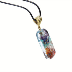 7 Chakra Healing Crystal Necklace Adjustable Rope Yoga Women Girls