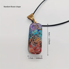 5pcs 7 Chakra Crystal Necklace Good Luck Energy Protection Stone Pendant