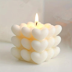 2pcs Aromatherapy Candle Mini Cube Bubble Love Gradual Cube Shape Candle