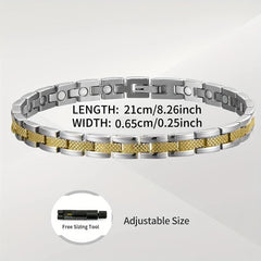 Adjustable Titanium Magnetic Bracelet for Women with Tool