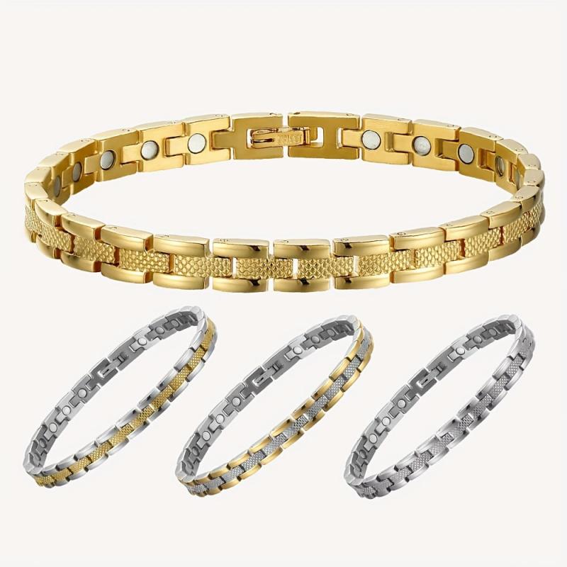 Adjustable Titanium Magnetic Bracelet for Women with Tool