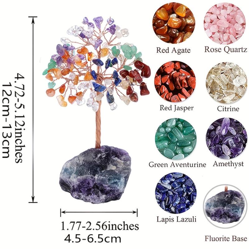 Amethyst Crystal Tree Raw Healing Crystals Fluorite Base Money Tree