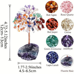 Amethyst Crystal Tree Raw Healing Crystals Fluorite Base Money Tree