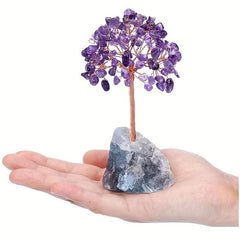 Amethyst Crystal Tree Raw Healing Crystals Fluorite Base Money Tree