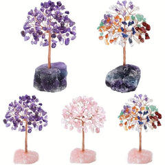 Amethyst Crystal Tree Raw Healing Crystals Fluorite Base Money Tree