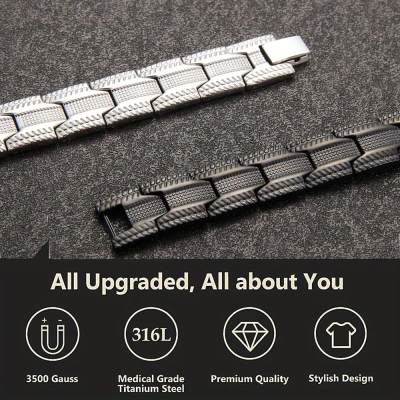 Men's Magnetic Titanium Steel Bracelet With Ultra Strength Magnet