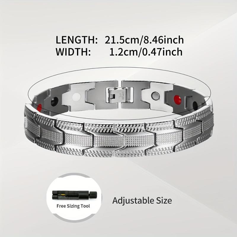 Men's Magnetic Titanium Steel Bracelet With Ultra Strength Magnet