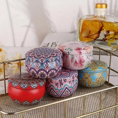 Scented Candle Soy Wax Smokeless Tin Can Fragrance Gift Set