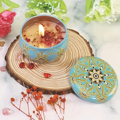 Scented Candle Soy Wax Smokeless Tin Can Fragrance Gift Set